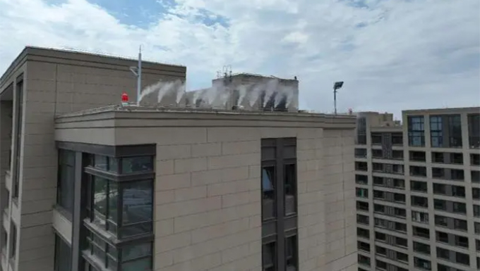 小区楼顶使用的喷雾降温系统 夏日降温神器