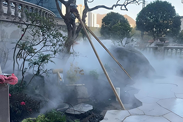 别墅花园喷雾造景降温
