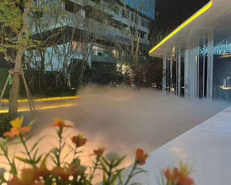 酒店别墅智能喷雾造景系统应用
