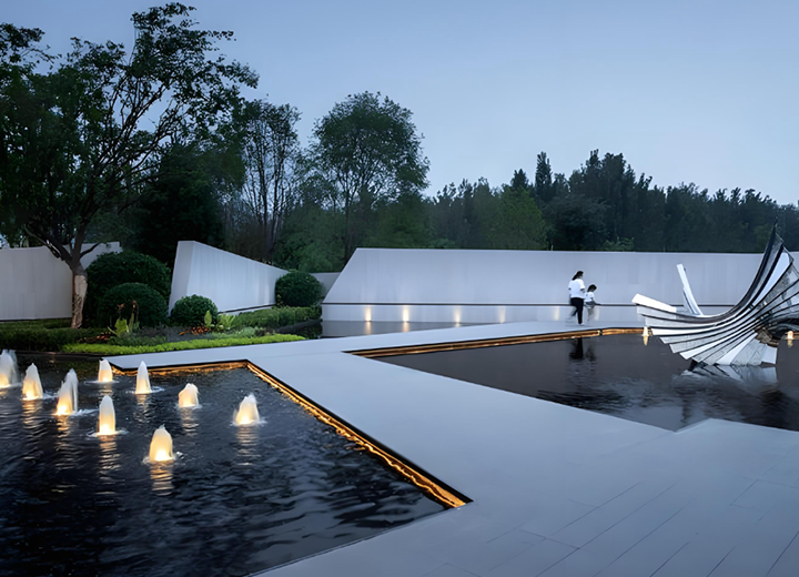 售楼部 城市广场水景喷泉景观